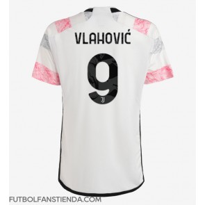 Juventus Dusan Vlahovic #9 Segunda Equipación 2023-24 Manga Corta